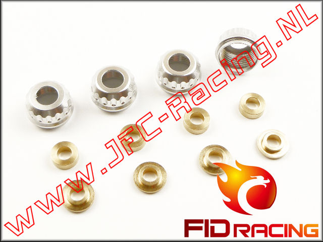 FID 0034-SILVER, FID Racing Schokdemper afdichtingsset (LOSI 5ive / Mini) (aluminium)(<FONT COLOR=808080>Silver</FONT>) 4st.